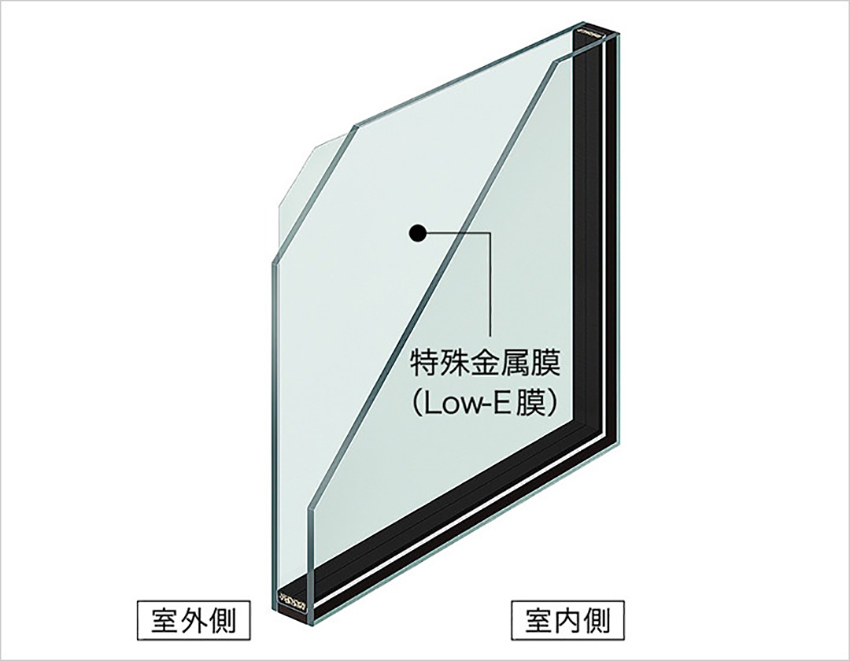 Low-E複層ガラス　グリーン　高遮熱型