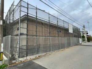 糟屋郡H様邸の施工状況：外壁工事・造作工事