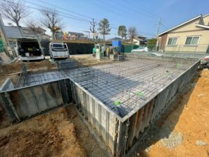 福津市T様邸の施工状況：基礎工事①