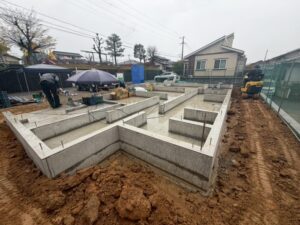 福津市T様邸の施工状況：基礎工事②