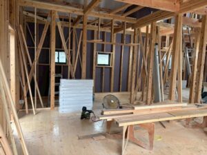 三養基郡D様邸の施工状況：柱防蟻・屋根工事