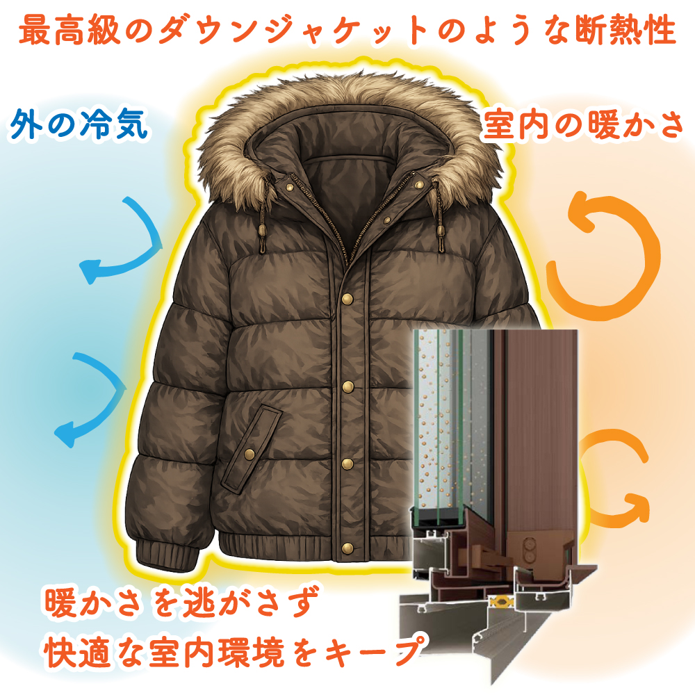 最高級のダウンジャケットのような断熱性