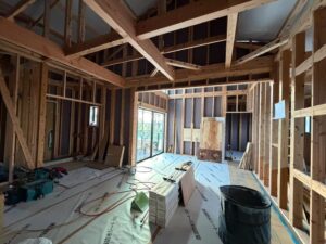 福岡県O様邸の施工状況：大工工事・屋根工事・外壁工事